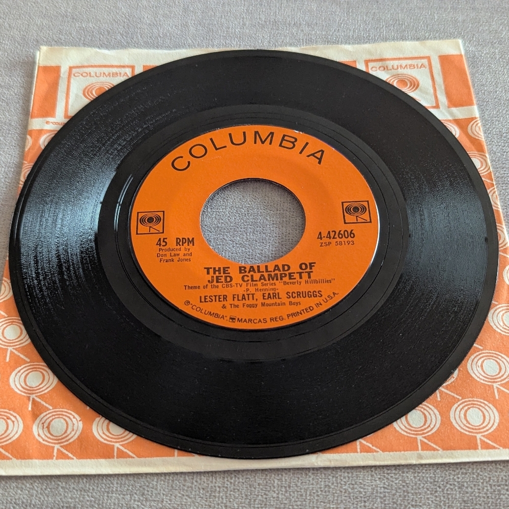 Lester Flatt Earl Scruggs The Ballad Of Jed Clampett/Coal Loadin Johnny 45 Vinyl